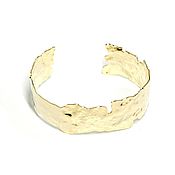 Украшения handmade. Livemaster - original item Wide gold bracelet, massive bracelet, open bracelet. Handmade.