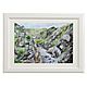 Watercolor painting eagle in the gorge, Pictures, Moscow,  Фото №1