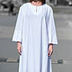 White, asymmetrical cotton dress - DR0507CT. Dresses. EUG fashion. My Livemaster. Фото №4