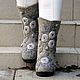 Grey valenki, valenki with embroidery, valenki on the sole. Felt boots. valenki Vladimirova Oksana. Ярмарка Мастеров.  Фото №5