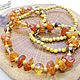 Mustard and honey beads (glass, amber) 63 cm. Beads2. Selberiya shop. My Livemaster. Фото №6