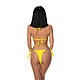 Купальник раздельный желтый со стразами женский. Купальники. Bustladies (lingerie). Интернет-магазин Ярмарка Мастеров.  Фото №2