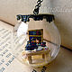 Pendant sphere micro miniature "Mystery of the old book". Pendants. WhiteRacoon's handcrafts. My Livemaster. Фото №4
