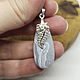 Order Pendant made of white agate Frosty flower. Selberiya shop. Livemaster. . Pendants Фото №3