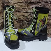 Обувь ручной работы handmade. Livemaster - original item boots: Colored boots with a pattern. Handmade.