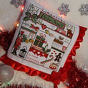 Для дома и интерьера handmade. Livemaster - original item Pillows: with Christmas embroidery. Handmade.