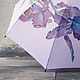 Зонт с ручной росписью "Утренний Ирис". Зонты. Umbrella Fine Art зонты с росписью. Ярмарка Мастеров.  Фото №4