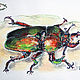 Painting: watercolor painting insects set of 4 pcs. Bugs. Pictures. pictures & decor of TanyaSeptember. My Livemaster. Фото №4
