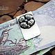Money clip four leaf Clover for good luck. (silver), Amulet, St. Petersburg,  Фото №1