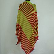 Large Knitted Scarf. Bright Mini Shawl