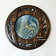 Wooden wall clock with stained glass. Watch. KancyrevDecoration. Online shopping on My Livemaster.  Фото №2