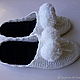 Knitted house Slippers - flip flops ( cotton ). Slippers. Makosh. Online shopping on My Livemaster.  Фото №2