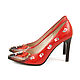 Order Pumps ' Red Queen '. Pelle Volare. Livemaster. . Shoes Фото №3
