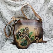 Сумки и аксессуары handmade. Livemaster - original item PROMOTION Leather bag with engraving at a super price))). Handmade.