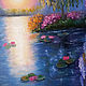 Oil painting summer landscape 'By the pond', oil on canvas. Pictures. Kind paintings by Irina Belozerova. My Livemaster. Фото №5
