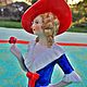 Винтаж: Aнтикварная куклa half doll половинка Dame au chapeau фарфор Германия, Куклы винтажные, Орлеан,  Фото №1