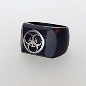 Украшения handmade. Livemaster - original item Ring of ebony and steel.. Handmade.