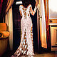 Wedding dress full length, lace, with train 3D 'Aphrodite - the foam'. Dresses. Lana Kmekich (lanakmekich). My Livemaster. Фото №4
