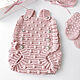 Order Newborn gift: Knitted bodysuit for girls, pink, 0-3 months. babyshop. Livemaster. . Gift for newborn Фото №3