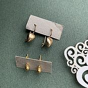 Винтаж handmade. Livemaster - original item Vintage earrings Stud earrings hearts USSR Soviet costume jewelry. Handmade.