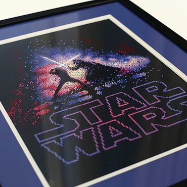 Картина "Звездные войны. Люк и Дарт Вейдер", вышивка крестом. . Картины и панно ручной работы - Ярмарка Мастеров Картины и панно ручной работы. Ярмарка Мастеров - ручная работа Картина "Звездные войны. Люк и Дарт Вейдер", вышивка крестом. Handmade.