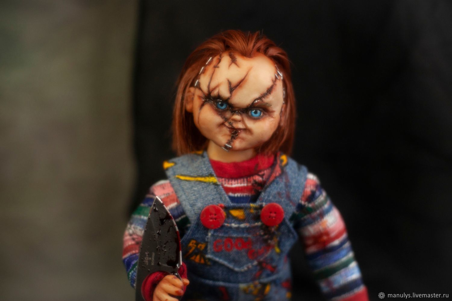 Кукла Чакки Chucky doll в интернет-магазине Ярмарка Мастеров по цене 40000  ₽ – UOQ9KRU | Чердачная кукла, Москва - доставка по России