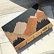 Ключница на стену ГОРЫ ночь. Ключницы настенные. Lagom Home Wood. Ярмарка Мастеров.  Фото №6