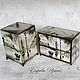 Mini chest of drawers,jewelry box,double copernica'the Romance of rain'. Mini Dressers. Gifts from Irina Egorova. My Livemaster. Фото №6