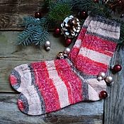 Аксессуары handmade. Livemaster - original item Socks: Sparkling Christmas. Handmade.