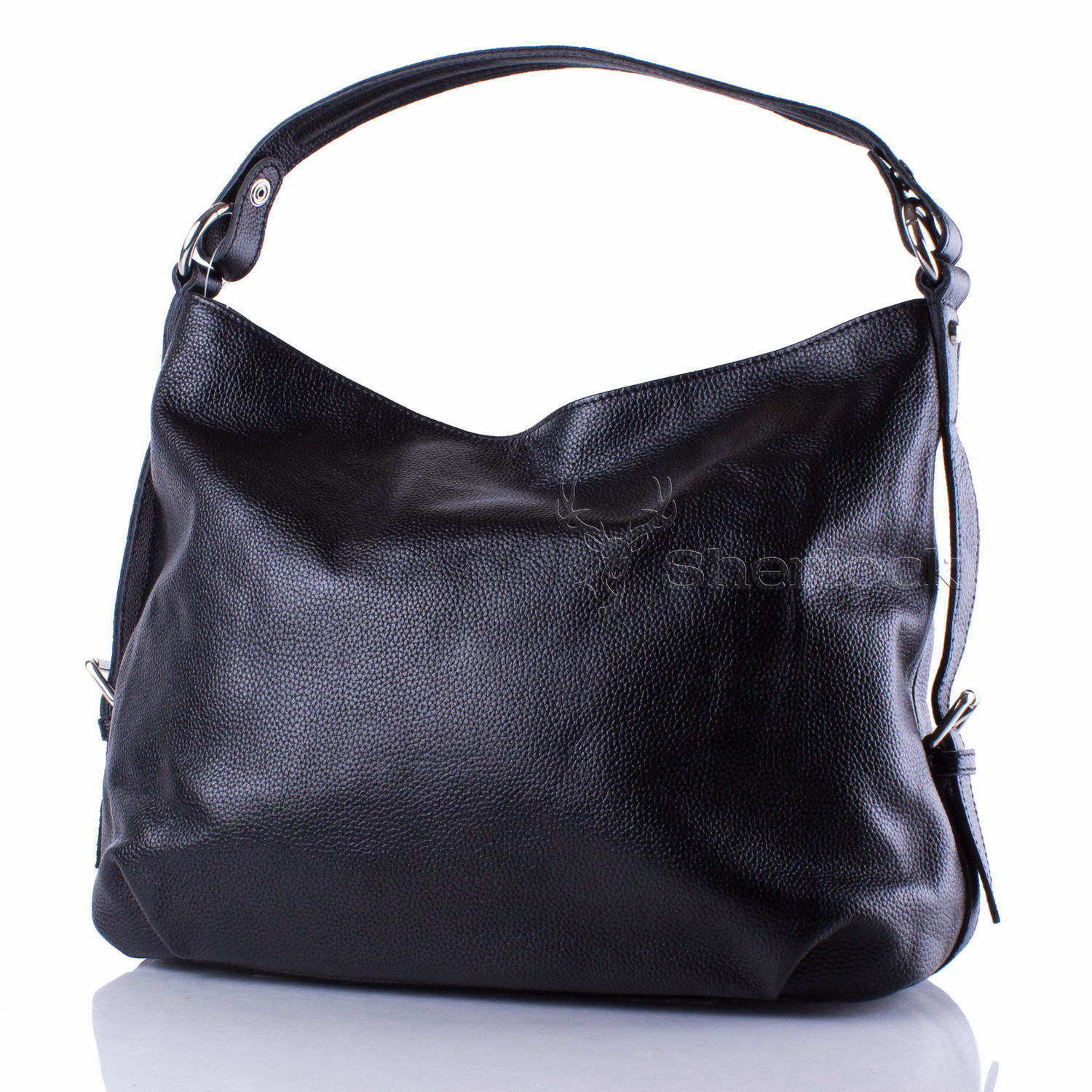 Lacoste сумка женская черная зернистая кожа