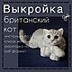 Выкройка реалистичная мягкая игрушка Британский Кот, Выкройки, Ижевск,  Фото №1