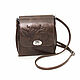  Handbag women's leather dark brown Laura, Crossbody bag, St. Petersburg,  Фото №1