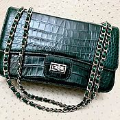 Сумки и аксессуары handmade. Livemaster - original item Genuine Crocodile Leather Crossbody Bag, ruby color.. Handmade.