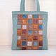 Women's bag large Dusty mint, shopper, patchwork, mosaic, 301. Shopper. a-vesta. My Livemaster. Фото №4