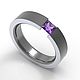 Titanium ring with Amethyst. Rings. asgdesign. My Livemaster. Фото №5