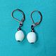 Earrings with White Ceramic Beads, Earrings, Moscow,  Фото №1
