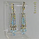 EMPIRE-Royal earrings 750 gold, diamonds, sapphires, topaz. VIDEO. Earrings. MaksimJewelryStudio. My Livemaster. Фото №5