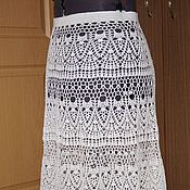 Одежда handmade. Livemaster - original item White fishnet skirt for summer. openwork crochet skirt. Handmade.