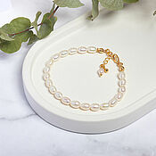 Украшения handmade. Livemaster - original item Bracelet made of natural snow-white pearl beads. Handmade.