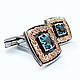 Cufflinks made of silver and gold with topaz, Cuff Links, Sevastopol,  Фото №1