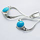 Earrings with turquoise 'Elegant', silver. Earrings. EdGems jewerly. Online shopping on My Livemaster.  Фото №2