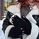 Перчатки с кристаллами черные. Перчатки. Дарья (ms.brooch). Интернет-магазин Ярмарка Мастеров.  Фото №2