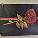 Проектная сумка из черного японского шёлка "Роза". Органайзеры. Нина Пластинина. Ярмарка Мастеров.  Фото №5