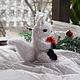 White small poseable squirrel toy, collectible toy. Miniature figurines. Soleatoys. Ярмарка Мастеров.  Фото №4