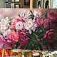 Oil painting Peony bouquet (sold), Pictures, Moscow,  Фото №1