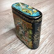 Для дома и интерьера handmade. Livemaster - original item The tale of Tsar Saltan . A cigarette box .lacquer miniature.. Handmade.