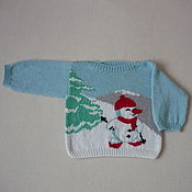 Одежда детская handmade. Livemaster - original item Sweaters & Jumpers: Snowman Sweater. Handmade.