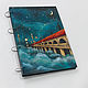 Notepad 20.5x20.5sm "On bridge". Sketchbooks. EVAG vyzhiganie i zhivopis po derevu. Ярмарка Мастеров.  Фото №5