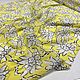 Шелковый шифон Валентино на желтом цветы 09-7725. Ткани. TESSUTI-KAZAN-2 (Итальянские ткани). Ярмарка Мастеров.  Фото №4