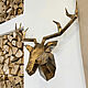 Настенный декор "Голова оленя" Бронза, Панно, Санкт-Петербург,  Фото №1